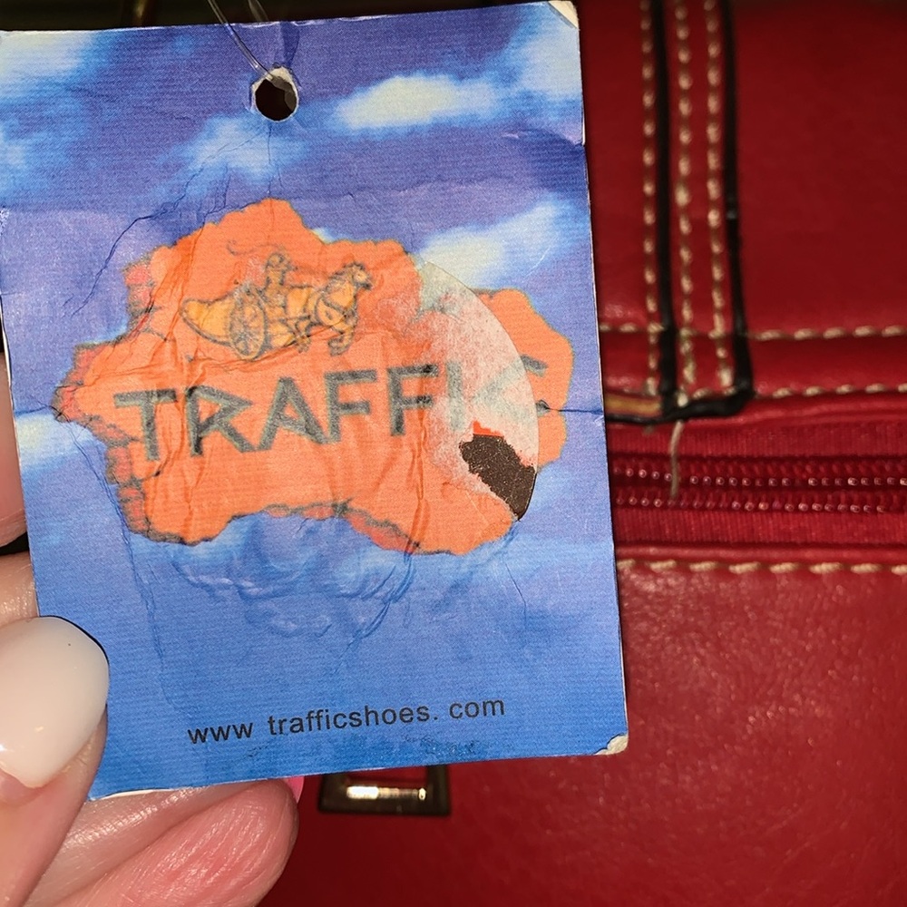 Traffic vintage Crossbody Bag with Gold Accents nwt - Picture 6 of 10